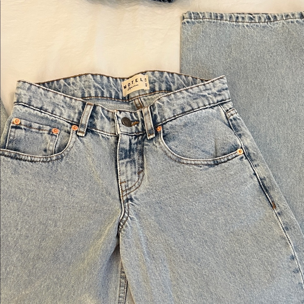 Motel Rocks Light Wash Straight Leg Jeans